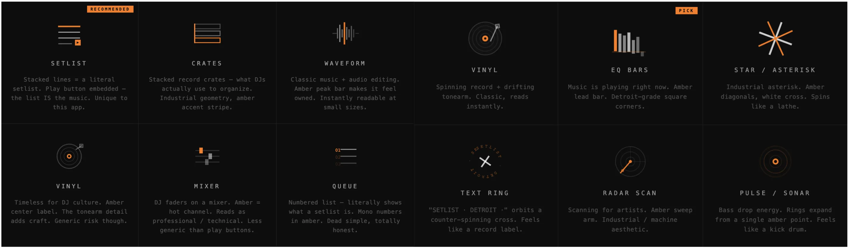 Claude's icon designs