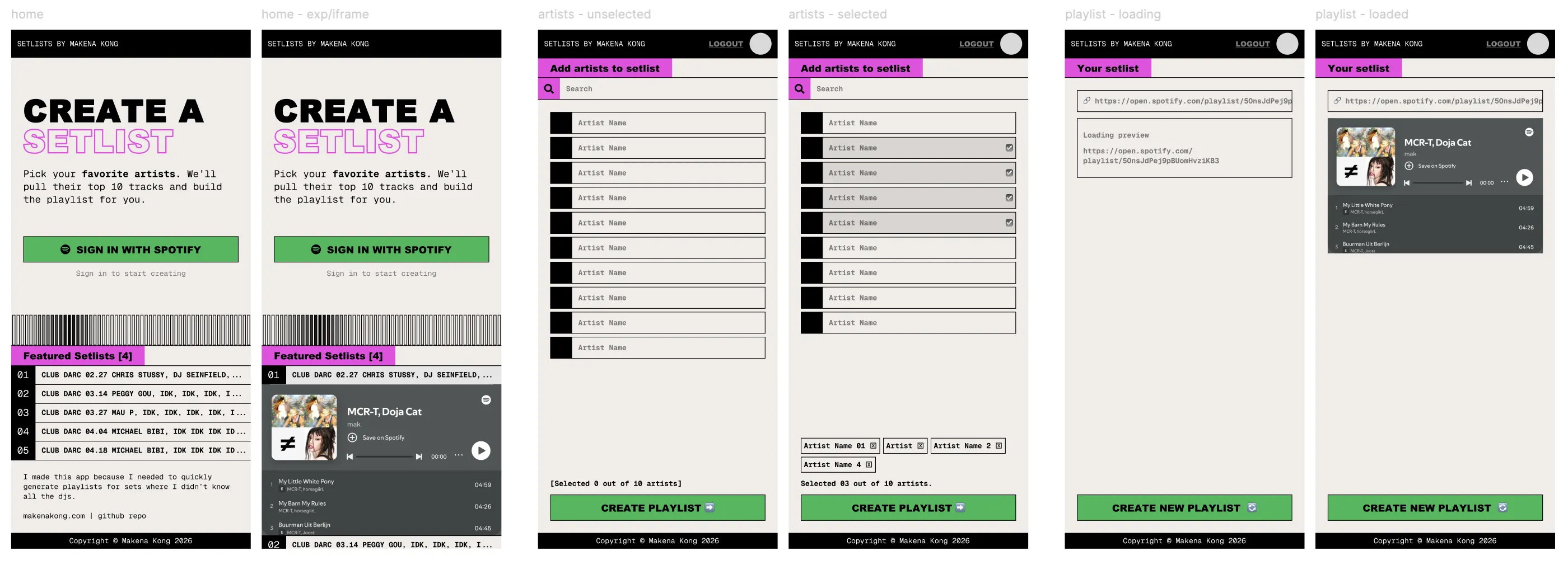 Figma mobile mockups