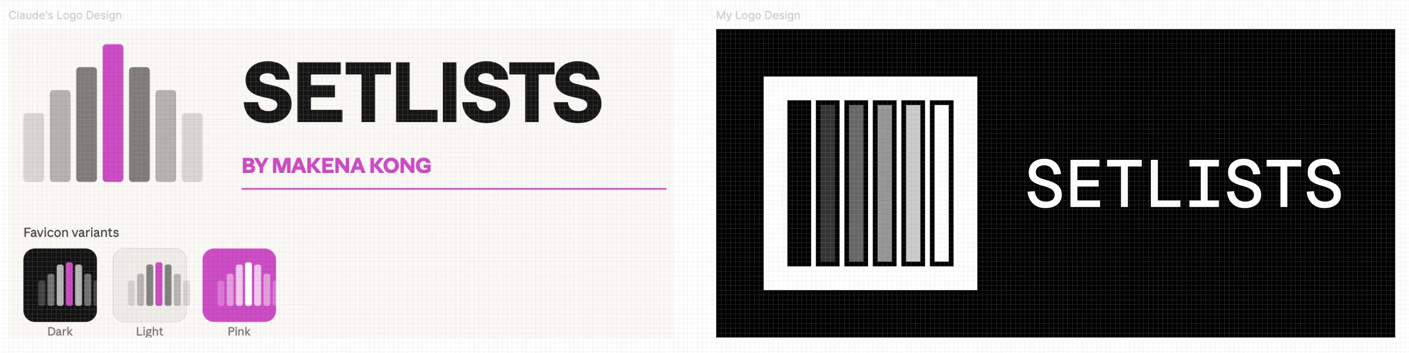 Claude's logo vs My logo designs